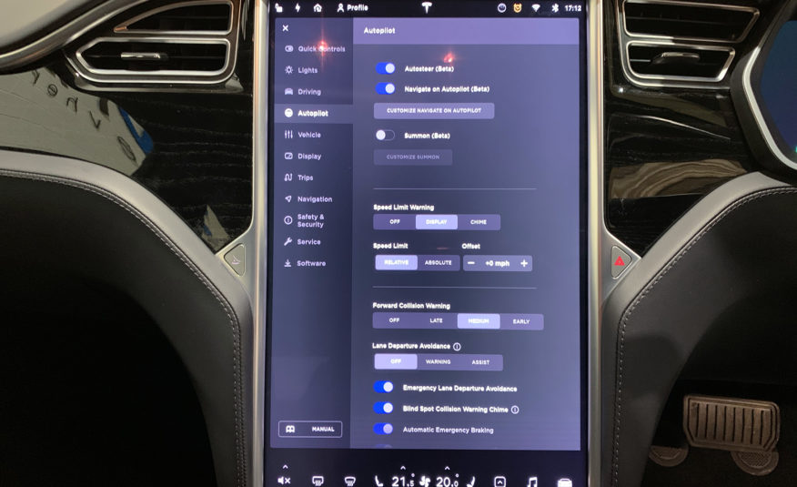 Tesla Model S 75 New Shape Free Supercharging with Pan-Roof