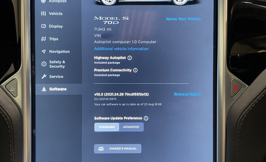Tesla Model S 70D (Dual Motor) Auto 4WD